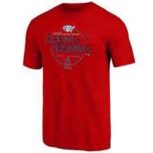 Load image into Gallery viewer, Los Angeles Angels 2020 Spring Training Round Trip Tri-Blend T-Shirt – Red MLB Guys Tee
