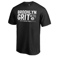 Load image into Gallery viewer, Brooklyn Nets Grit Stack Hometown Collection T-Shirt - Black NBA Guys Tee
