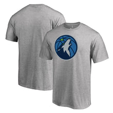 Load image into Gallery viewer, Minnesota Timberwolves Primary Logo T-Shirt - Heather Gray NBA Guys Tee
