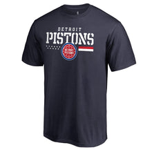 Load image into Gallery viewer, Detroit Pistons Hoops For Troops T-Shirt - Navy NBA Guys Tee
