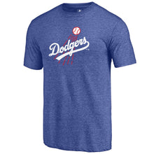 Load image into Gallery viewer, Los Angeles Dodgers Cooperstown Collection Huntington Tri-Blend T-Shirt - Royal MLB Guys Tee
