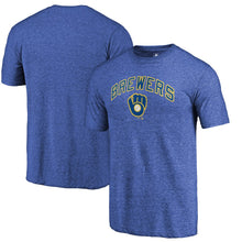 Load image into Gallery viewer, Milwaukee Brewers Vintage Cooperstown Collection Wahconah Tri-Blend T-Shirt - Royal MLB Guys Tee
