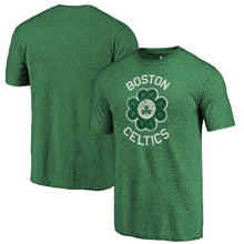 Load image into Gallery viewer, Boston Celtics St. Patrick&#39;s Day Luck Tradition Tri-Blend T-Shirt - Green NBA Guys Tee
