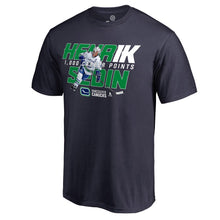 Load image into Gallery viewer, Henrik Sedin Vancouver Canucks 1,000 Points T-Shirt - Navy NHL Guys Tee
