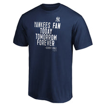 Load image into Gallery viewer, Gerrit Cole New York Yankees Hometown Quote T-Shirt - Navy MLB Guys Tee
