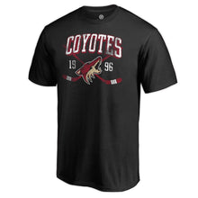 Load image into Gallery viewer, Arizona Coyotes Vintage Collection Line Shift Big And Tall T-Shirt - Black NHL Guys Tee
