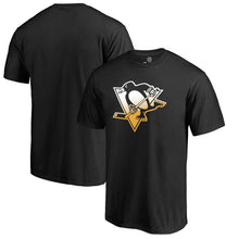 Load image into Gallery viewer, Pittsburgh Penguins Gradient Logo T-Shirt - Black NHL Guys Tee
