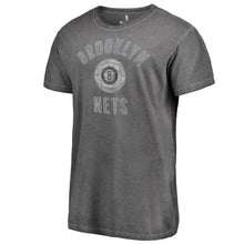 Load image into Gallery viewer, Brooklyn Nets Icon Logo Shadow Washed T-Shirt - Gray NBA Guys Tee
