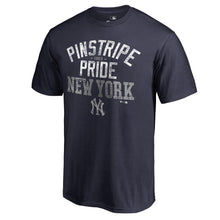 Load image into Gallery viewer, New York Yankees Pinstripe Pride Hometown Collection T-Shirt - Navy MLB Guys Tee
