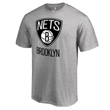 Load image into Gallery viewer, Brooklyn Nets Primary Logo T-Shirt - Heather Gray NBA Guys Tee

