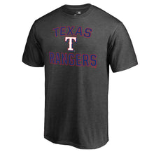 Load image into Gallery viewer, Texas Rangers Core Basics Victory Arch T-Shirt - Heathered Gray MLB Guys Tee
