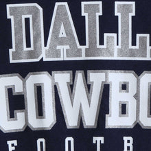 Load image into Gallery viewer, Dallas Cowboys Women's Team Practice Glitter V-Neck T-Shirt - Navy NFL LADIES V-Neck
