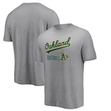 Load image into Gallery viewer, Oakland Athletics Majestic Open Opportunity T-Shirt - Heathered Gray MLB Guys Tee
