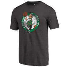 Load image into Gallery viewer, Boston Celtics Distressed Logo Tri-Blend T-Shirt - Black NBA Guys Tee
