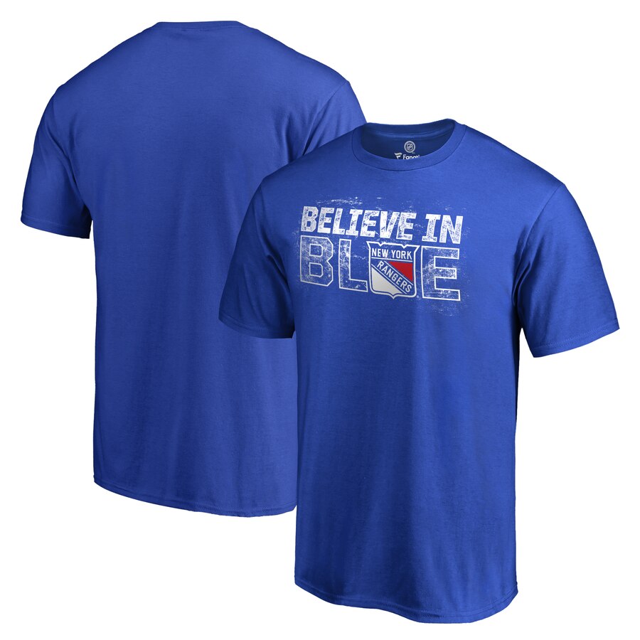 New York Rangers Hometown Collection Believe In Blue T-Shirt - Blue NHL Guys Tee