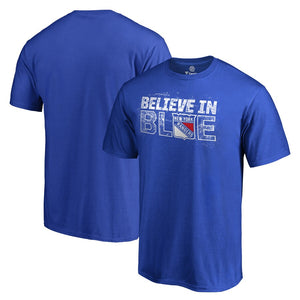 New York Rangers Hometown Collection Believe In Blue T-Shirt - Blue NHL Guys Tee