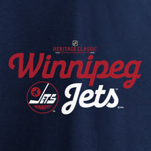 Load image into Gallery viewer, Winnipeg Jets 2019 Heritage Classic Mosaic T-Shirt - Navy NHL Guys Tee
