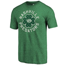 Load image into Gallery viewer, Nashville Predators St. Patrick's Day Luck Tradition Tri-Blend T-Shirt - Heathered Green NHL Guys Tee
