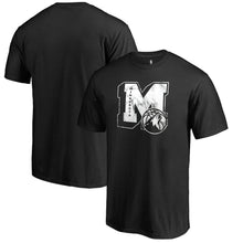 Load image into Gallery viewer, Minnesota Timberwolves Letterman T-Shirt - Black NBA Guys Tee
