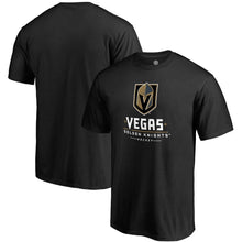 Load image into Gallery viewer, Vegas Golden Knights Team Lockup T-Shirt - Black NHL Guys Tee
