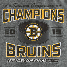 Load image into Gallery viewer, Boston Bruins 2019 Eastern Conference Champions Delay Of Game Tri-Blend T-Shirt - Gray NHL Guys Tee
