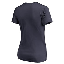 Load image into Gallery viewer, Atlanta Braves Women&#39;s Team Lockup T-Shirt - Navy MLB Ladies V-Neck
