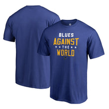 Load image into Gallery viewer, St. Louis Blues Against The World T-Shirt - Royal NHL Guys Tee
