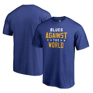 St. Louis Blues Against The World T-Shirt - Royal NHL Guys Tee