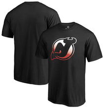 Load image into Gallery viewer, New Jersey Devils Gradient Logo T-Shirt - Black NHL Guys Tee
