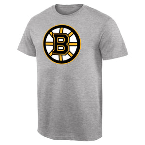 Boston Bruins Team Primary Logo T-Shirt - Ash NHL Guys Tee