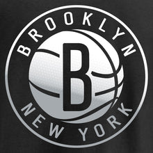 Load image into Gallery viewer, Brooklyn Nets Gradient Logo T-Shirt - Black NBA Guys Tee
