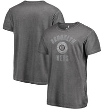 Load image into Gallery viewer, Brooklyn Nets Icon Logo Shadow Washed T-Shirt - Gray NBA Guys Tee
