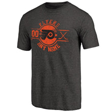 Load image into Gallery viewer, Philadelphia Flyers Personalized Insignia Tri-Blend T-Shirt - Black NHL Guys Tee
