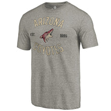 Load image into Gallery viewer, Arizona Coyotes Heritage Tri-Blend T-Shirt - Ash NHL Guys Tee
