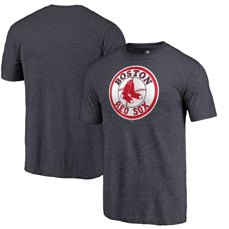 Boston Red Sox Cooperstown Collection Forbes Tri-Blend T-Shirt - Heathered Navy MLB Guys Tee