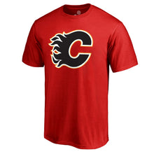 Load image into Gallery viewer, Calgary Flames Primary Logo T-Shirt - Red NHL Guys Tee
