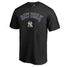 Load image into Gallery viewer, New York Yankees Team Lockup T-Shirt - Black MLB Guys Tee
