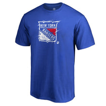Load image into Gallery viewer, New York Rangers Splatter Logo Big And Tall T-Shirt - Blue NHL Guys Tee
