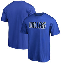 Load image into Gallery viewer, Dallas Mavericks Primary Wordmark T-Shirt - Royal NBA Guys Tee
