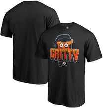 Load image into Gallery viewer, Philadelphia Flyers Go Gritty Mascot T-Shirt - Black NHL Guys Tee
