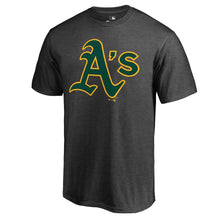 Load image into Gallery viewer, Oakland Athletics Primary Logo T-Shirt - Heathered Charcoal MLB Guys Tee
