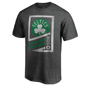 Boston Celtics Majestic Flex Classic Tri-Blend T-Shirt - Gray NBA Guys Tee