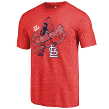 Load image into Gallery viewer, St. Louis Cardinals Perch Hometown Tri-Blend T-Shirt - Red MLB Guys Tee
