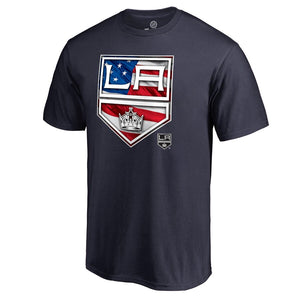 Los Angeles Kings Banner Wave T-Shirt - Navy NHL Guys Tee