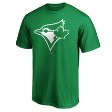 Load image into Gallery viewer, Toronto Blue Jays St. Patrick's Day White Logo T-Shirt – Green MLB Guys Tee
