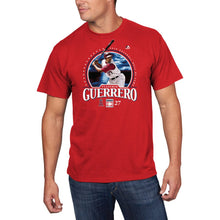 Load image into Gallery viewer, Vladimir Guerrero Los Angeles Angels 2018 Hall Of Fame Photo T-Shirt - Red MLB Guys Tee
