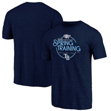 Load image into Gallery viewer, Tampa Bay Rays 2020 Spring Training Round Trip Tri-Blend T-Shirt – Navy MLB Guys Tee
