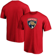 Load image into Gallery viewer, Florida Panthers Team Primary Logo T-Shirt - Red NHL Guys Tee
