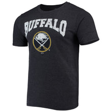 Load image into Gallery viewer, Buffalo Sabres Majestic Threads City Over Graphic Tri-Blend T-Shirt - Navy NHL Guys Tee
