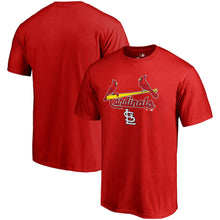 Load image into Gallery viewer, St. Louis Cardinals Team Lockup T-Shirt - Red MLB Guys Tee
